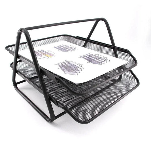 Office 2 Tier Heavy Duty Metal Desktop Letter Tray