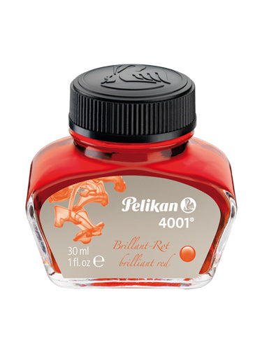 Pelikan 4001 Fountain Pen Ink Bottle 30ml - Brilliant red