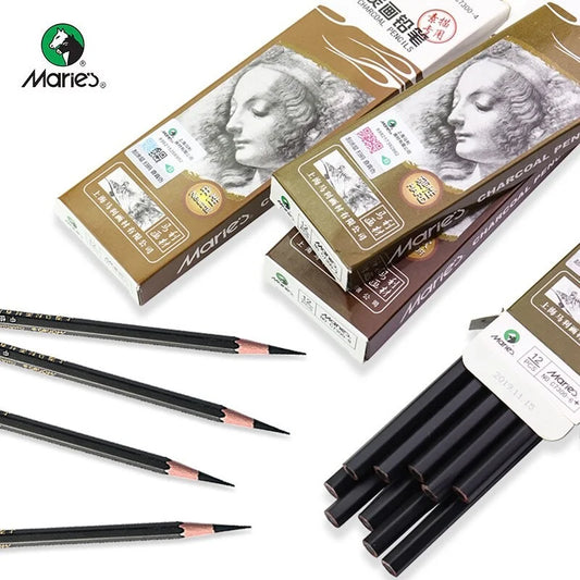 Pack Of 6 - Charcoal Pencils - Soft