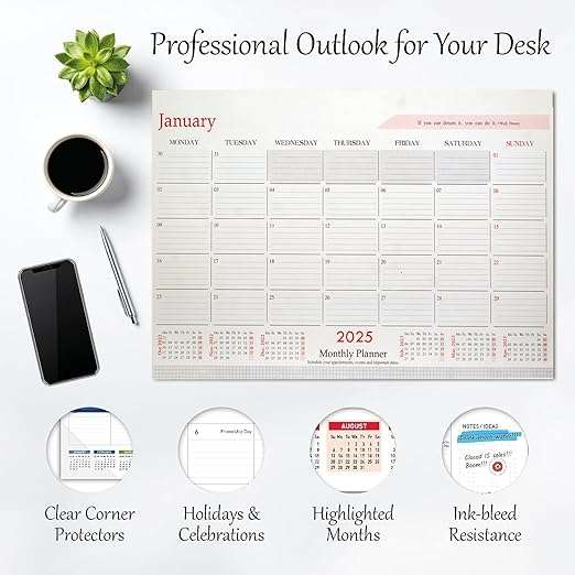 Table Planner 2025 - Large - A2 Size