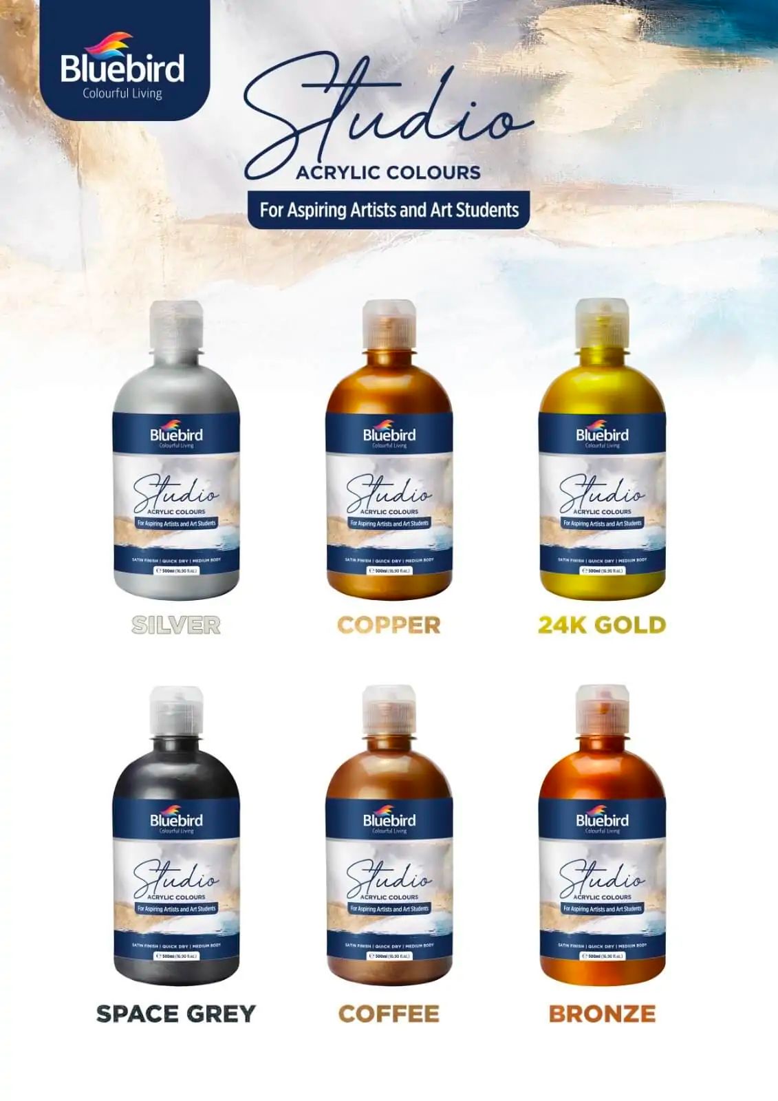 Studio Acrylic Colours Pearlescent Shades