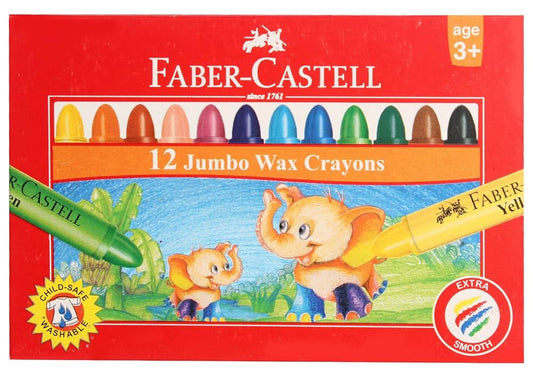 Faber-Castel 12 Jumbo Wax Crayons Oil Pastel