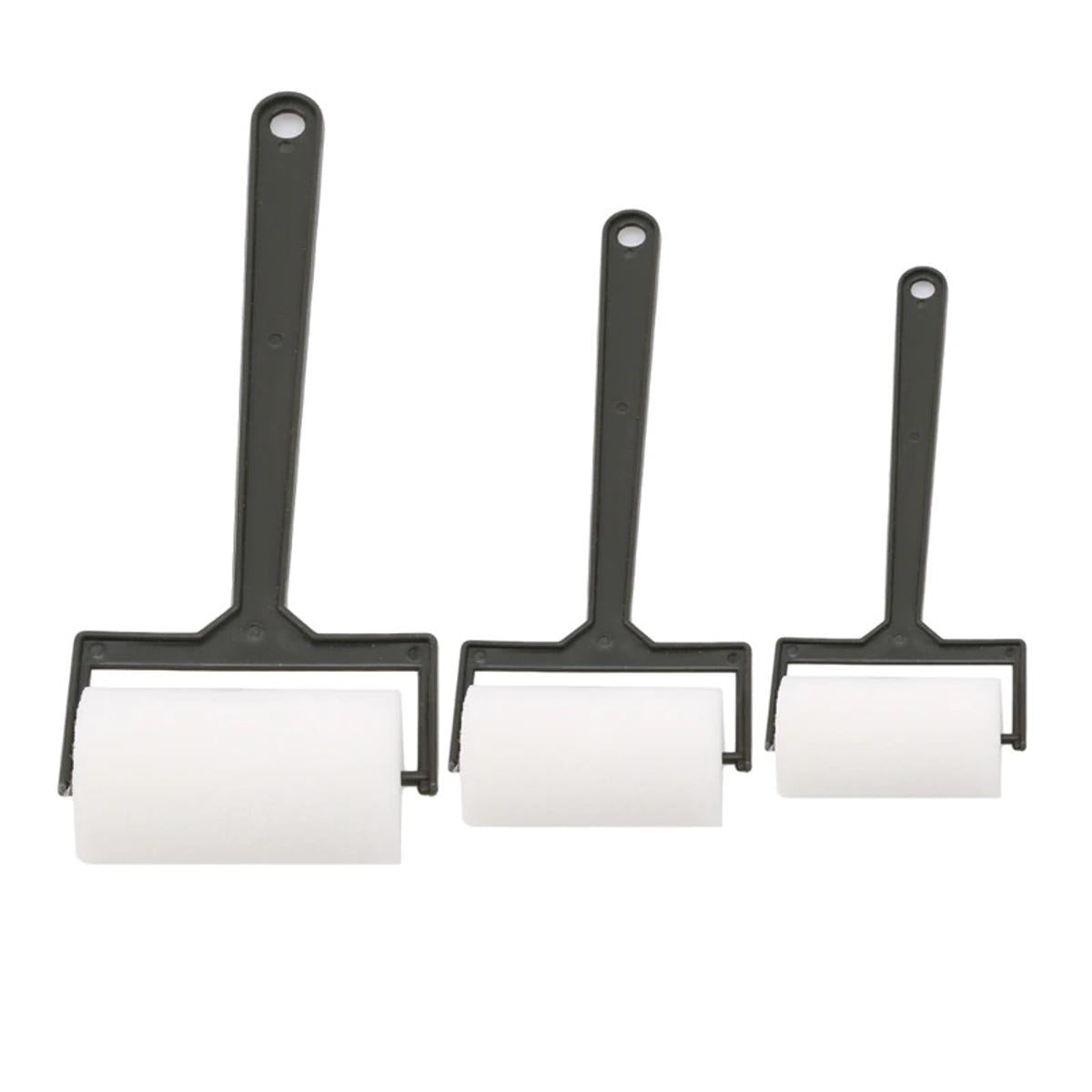 3pcs White Roller Sponge Brush