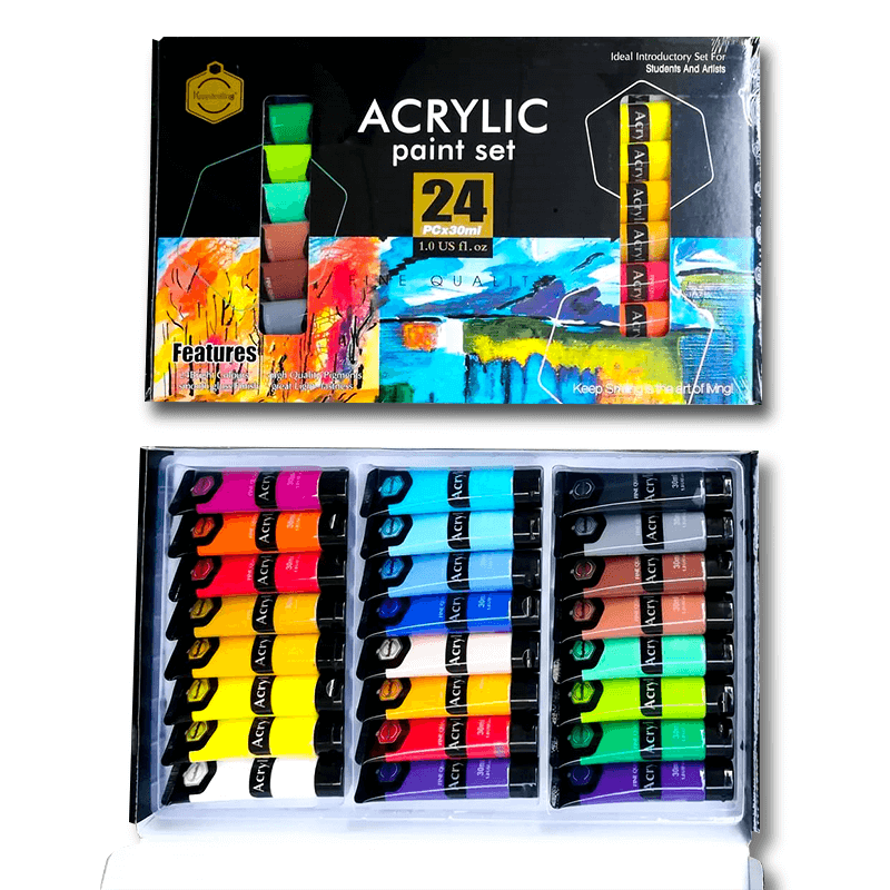 Keep_Smiling 30ML Acrylic Colour Paints Pack of 24