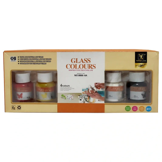 Pack Of 6 - Glass Colors - Multi Colors