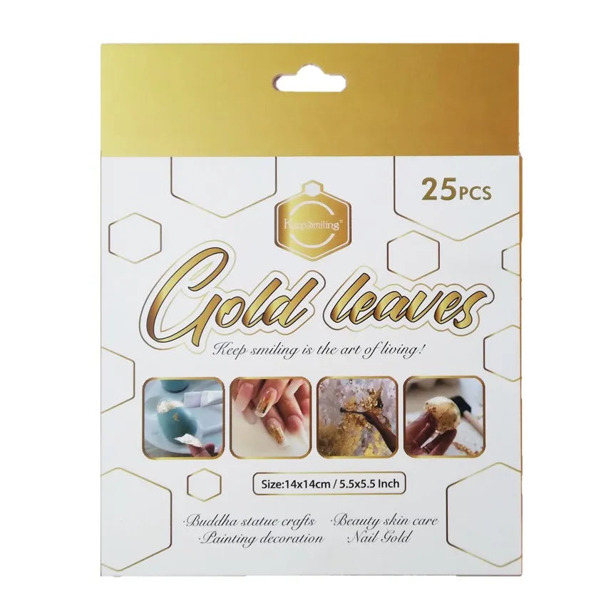 Pack of 2 Leafing Glue & Golden Foil Leaves
