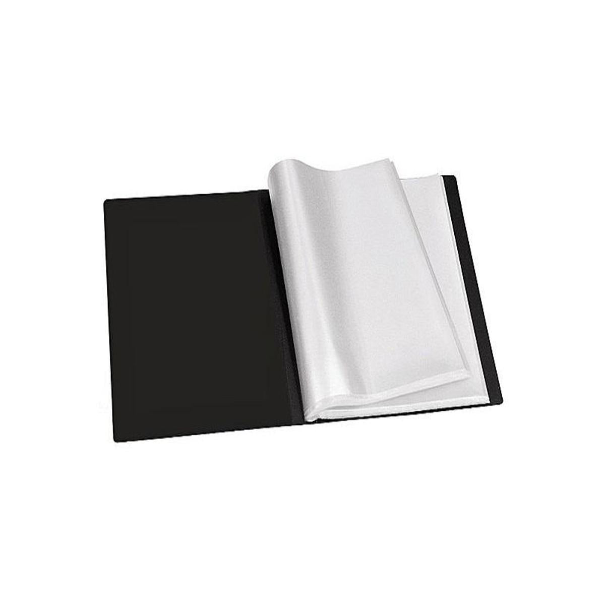 Plastic Sheet File - 20 Pocket - Black