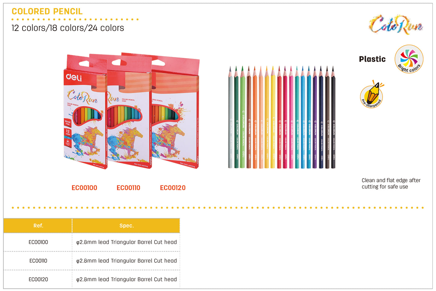 Deli ColoRun Colour Pencils for Students
