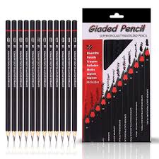 Set of 12pcs different shades Sketching pencils