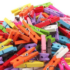 Pack Of 50Pcs Multicolour Wooden Pegs