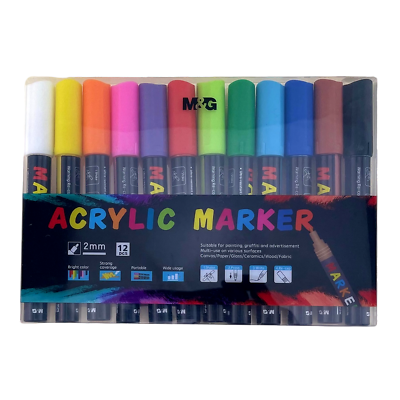 M&G Acrylic Paint Markers set of 12pcs