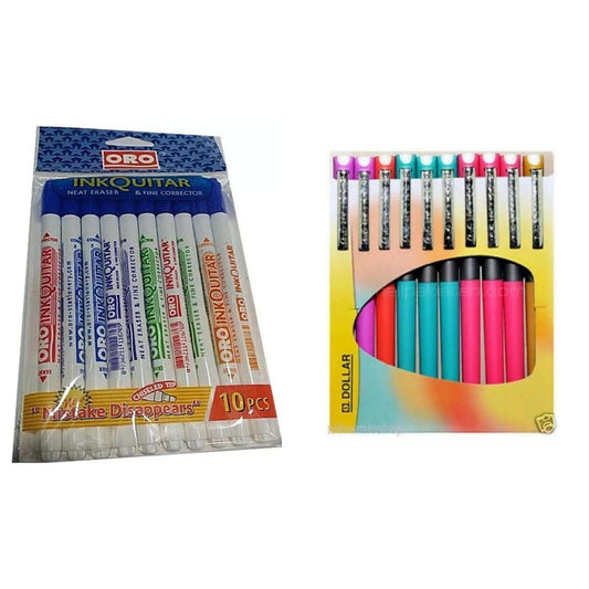 Pack Of 2-10 Pc Ink Pen &10 Pcs Ink Remover