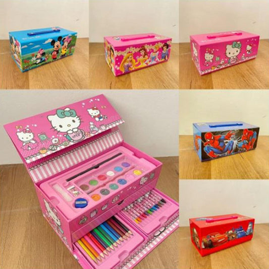 Multi Colour 54 Pieces Kids Art Artist Set in a Box