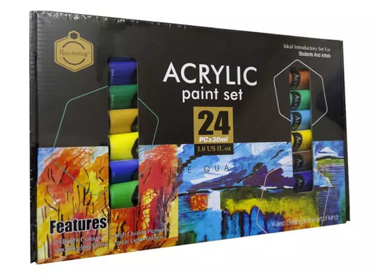 Keep_Smiling 30ML  Acrylic Colour Paints Pack of 24