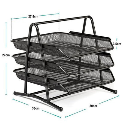 Heavy Duty Metal 4 Tier Letter Tray