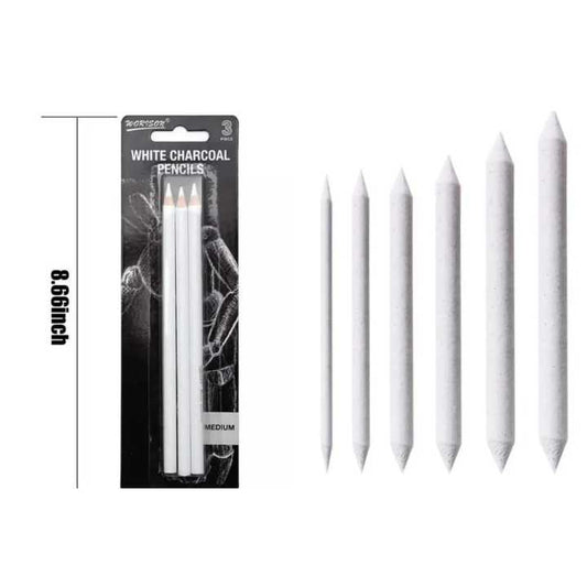 White Charcoal Pencil And Charcoal Blender 6 pcs set