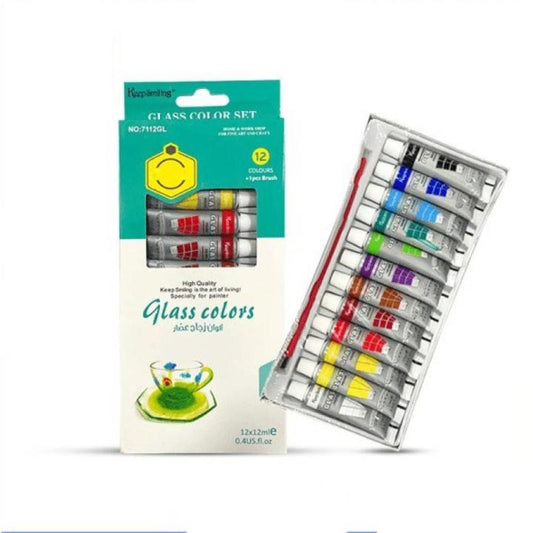 Glass Paints - Pack Of 12