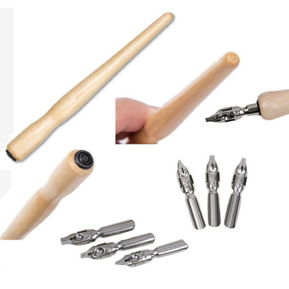 Keep Smiling 8 Pcs Set 7 Calligraphy Dip Pen Set Nibs
