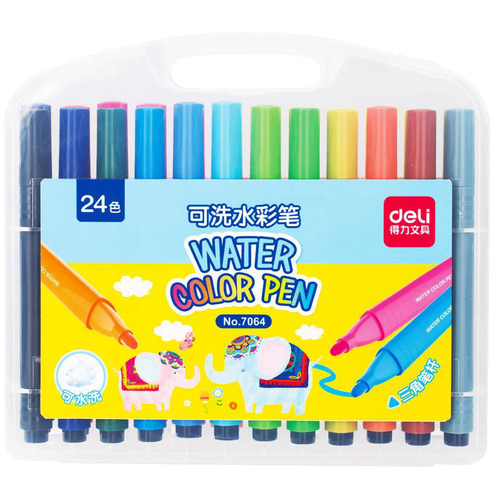 Deli Set Of 24 Student Water Color Pen Markers