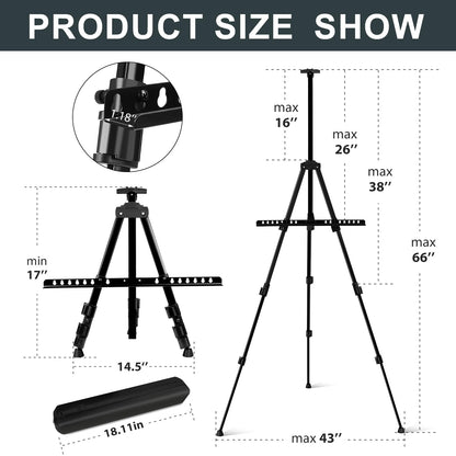 Keep Smiling Foldable Art Easel for Canvas Stand