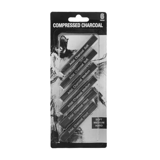 6pcs set Compressed Charcoal Sticks for Sketching, Drawing, Shading Pencils