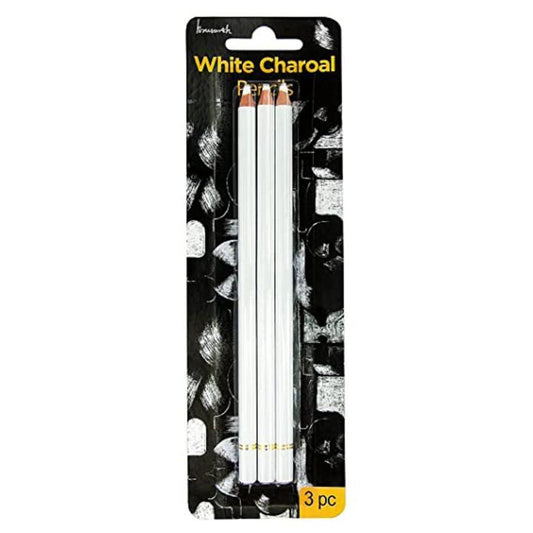 3 Pcs White Charcol Pencils