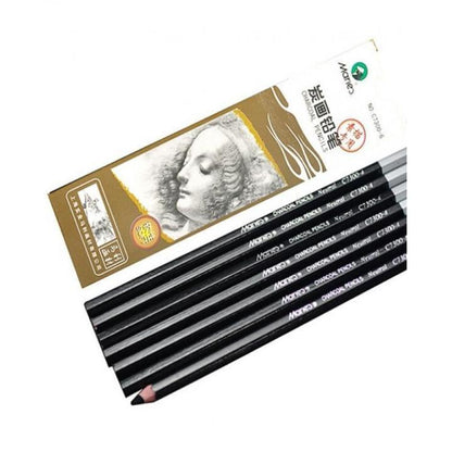 Pack Of 6 - Charcoal Pencils - Soft