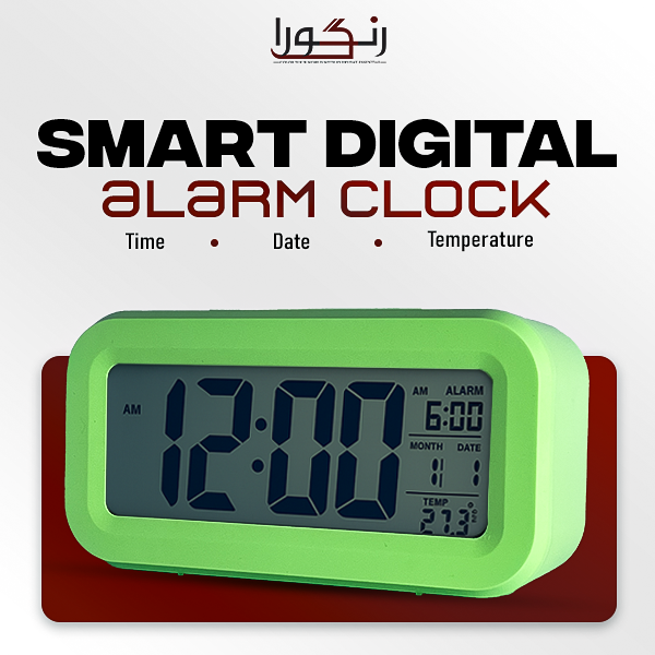 Smart Digital LED Alarm Clock with Temperature & Date