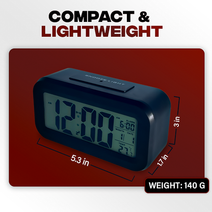 Smart Digital LED Alarm Clock with Temperature & Date