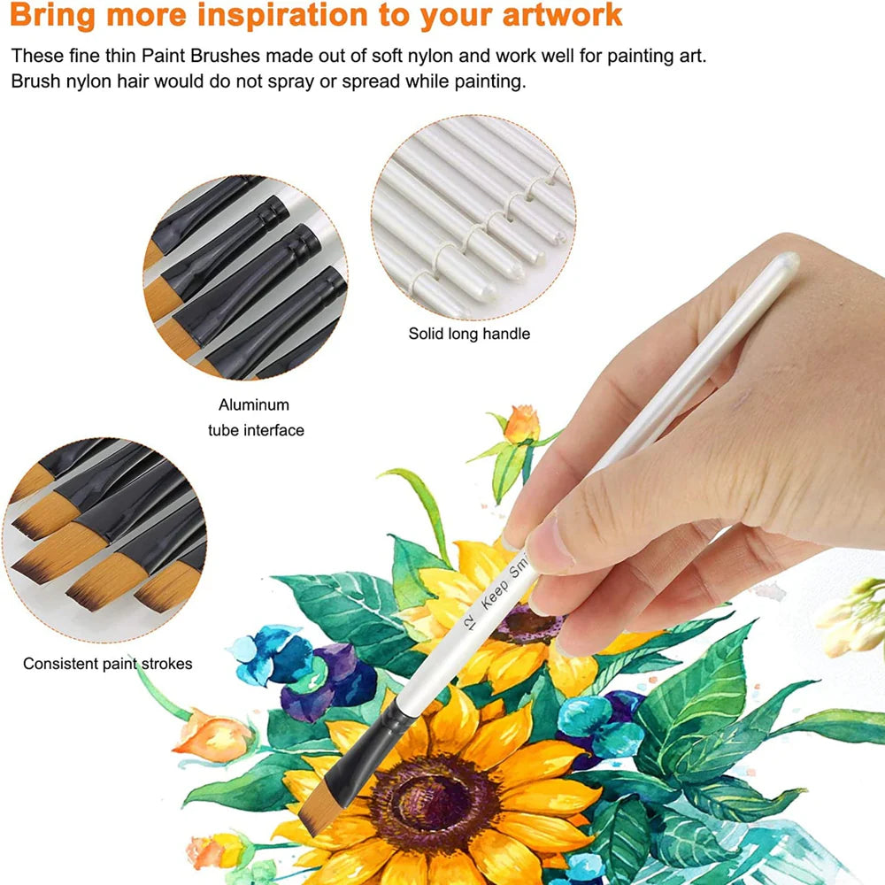 Keep Smiling Professional Paint Brush Pack Of 12