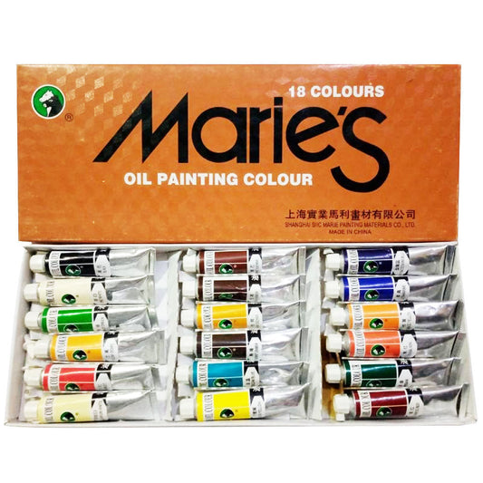 Marie's Oil Paints Tubes set of 18 pcs - 12ml Each Tube