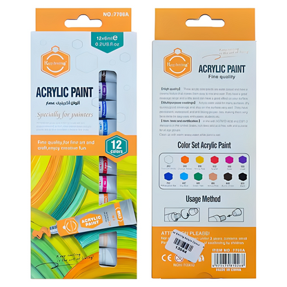 Keep Smiling Acrylic Paints Pack of 12