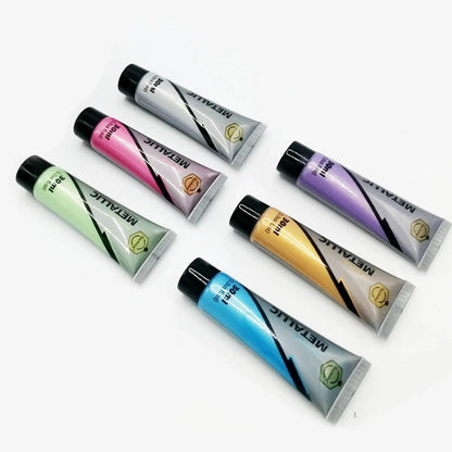 Keep Smiling Metallic Acrylic Paint Pack Of 6