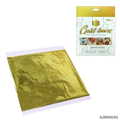 Gold foil leaf 25 sheet packet