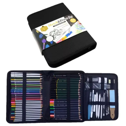Keep Smiling High Quality Sketch & Drawing Set 75pcs