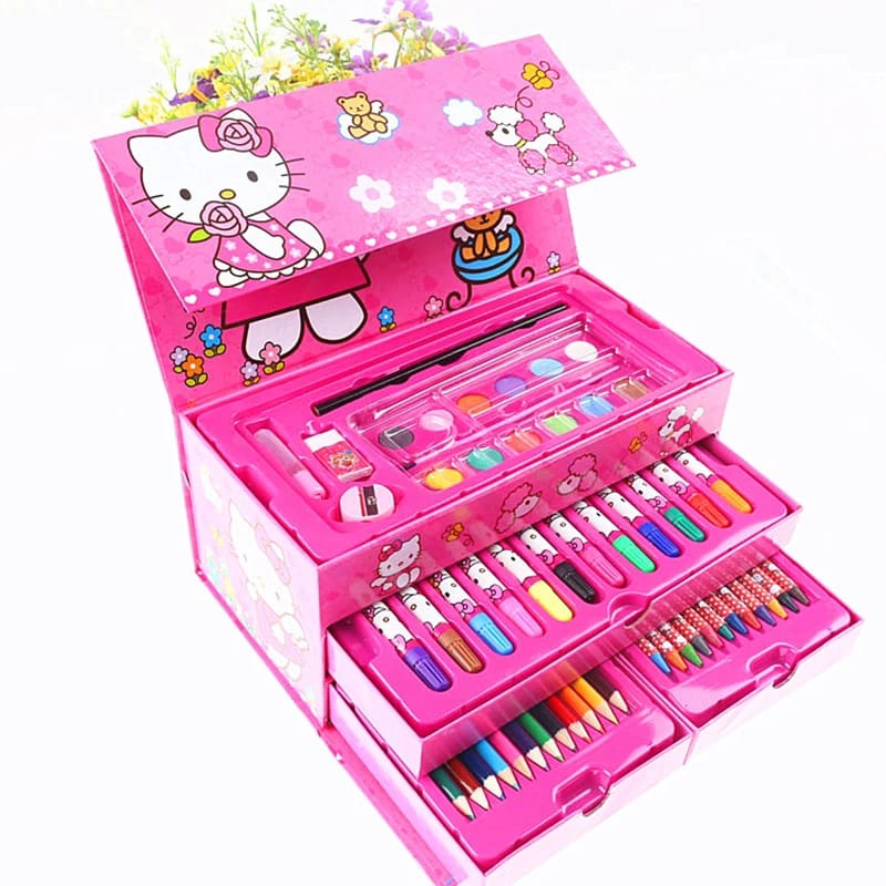 Multi Colour 54 Pieces Kids Art Artist Set in a Box
