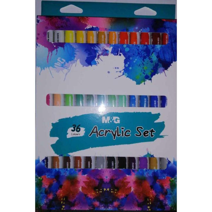 M&G Acrylic Colour paints pack