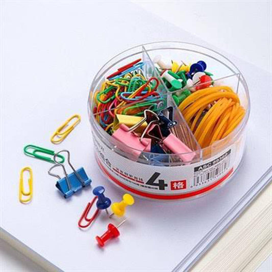 Pack of 4 - Clips, Pins, Rubber Bands and Thumb Pins