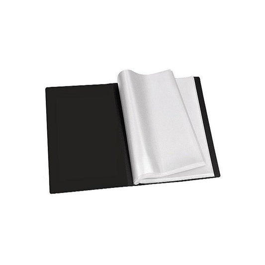 Plastic Sheet File - 20 Pocket - Black
