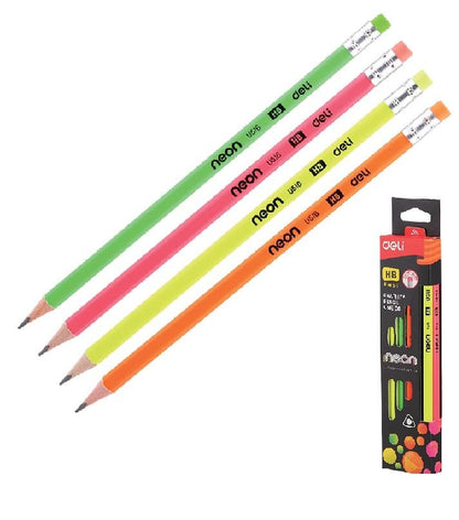 Deli EU51600 Neon Graphite Pencil Sharp 12Pcs/Box