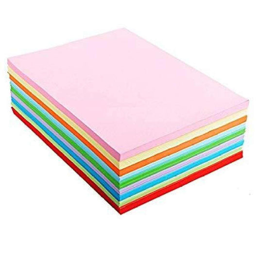 Color Paper 100 Sheets, 10 Colors - A4 Size