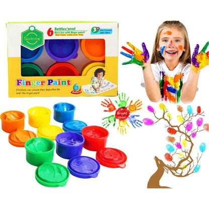KeepSmiling Washable Finger Paints color for Kids ( Pack Of 6 Colors )