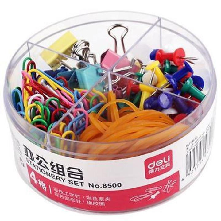 Pack of 4 - Clips, Pins, Rubber Bands and Thumb Pins