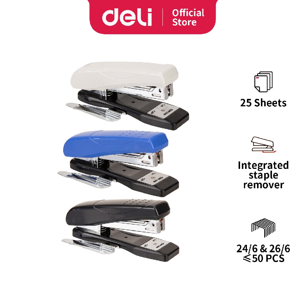 Deli E0326 Stapler 25 sheets,24/6 Rotatable Anvil