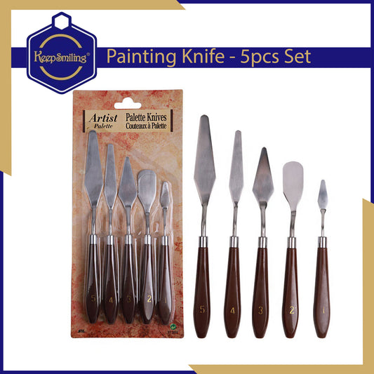 Keep Smiling Small Sizes 5Pcs Stainless Steel Palette Knives