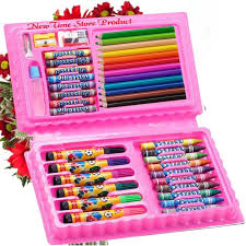 Princess 42 PCS Multi Colouring Kit/Set With Button Box